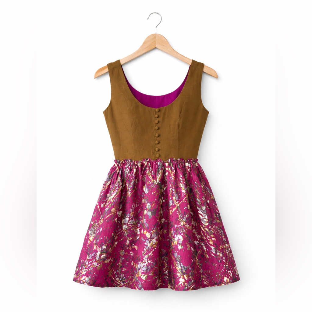 Anilee Overture Maribel Paint Splatter Dress Sz 6 Y2k Vintage